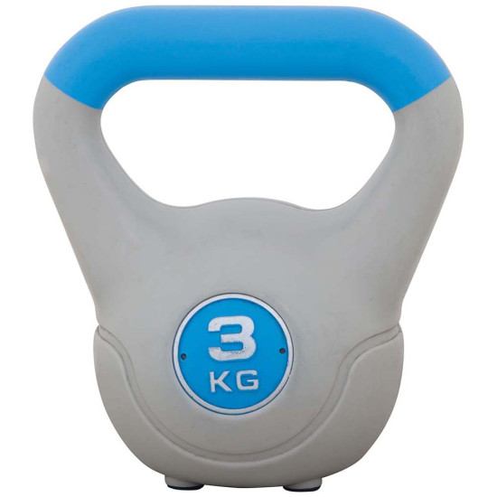 Kettlebell με επένδυση βινυλίου 3kg (Μπλε)